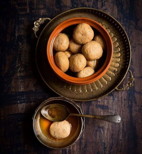 Homemade Rasgulla - no white sugar - made with homemade panner